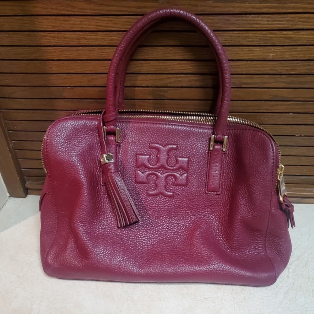 Tory Burch maroon burgundy bag